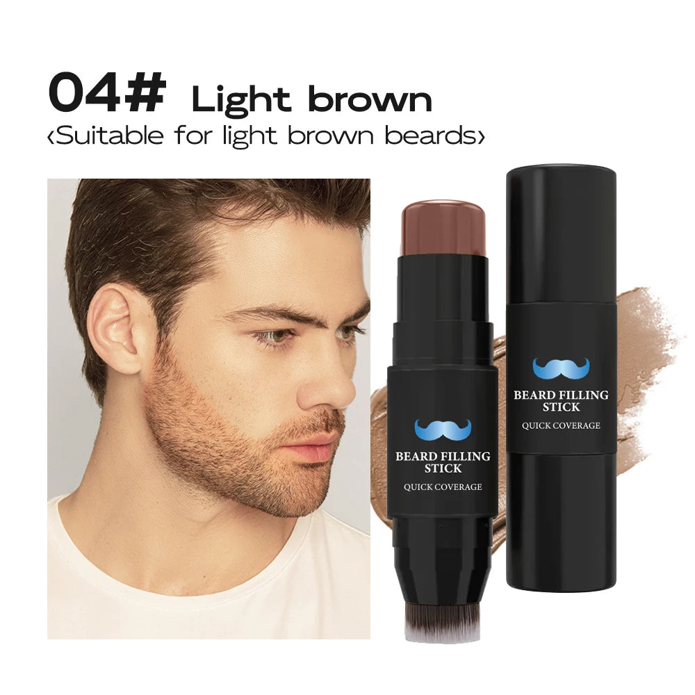 2-in-1 Beard Filler Pen with Brush – Natural-Looking Beard & Mustache Touch-Up | Long-Lasting | 7g