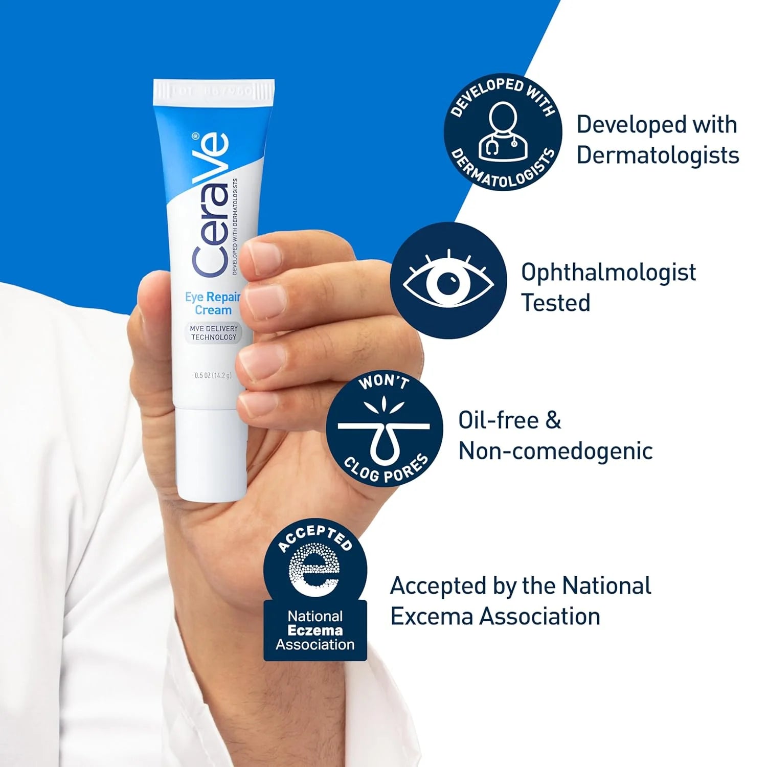 CeraVe Eye Repair Cream – Daily Under-Eye Hydration & Smoothing Care for All Skin Types