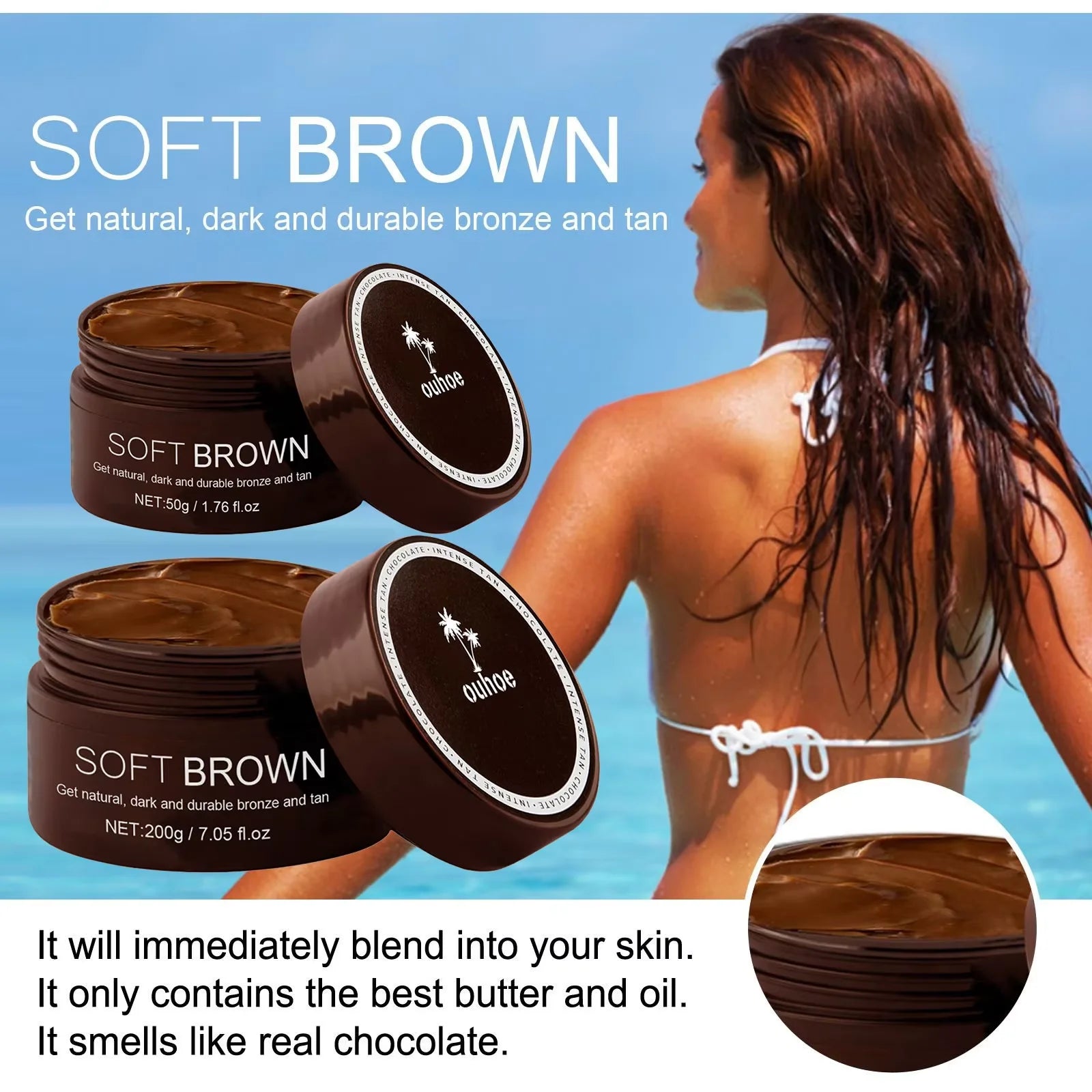 Bronzing Tanning Gel – Natural Self-Tanning Booster for Face & Body | 50g / 200g