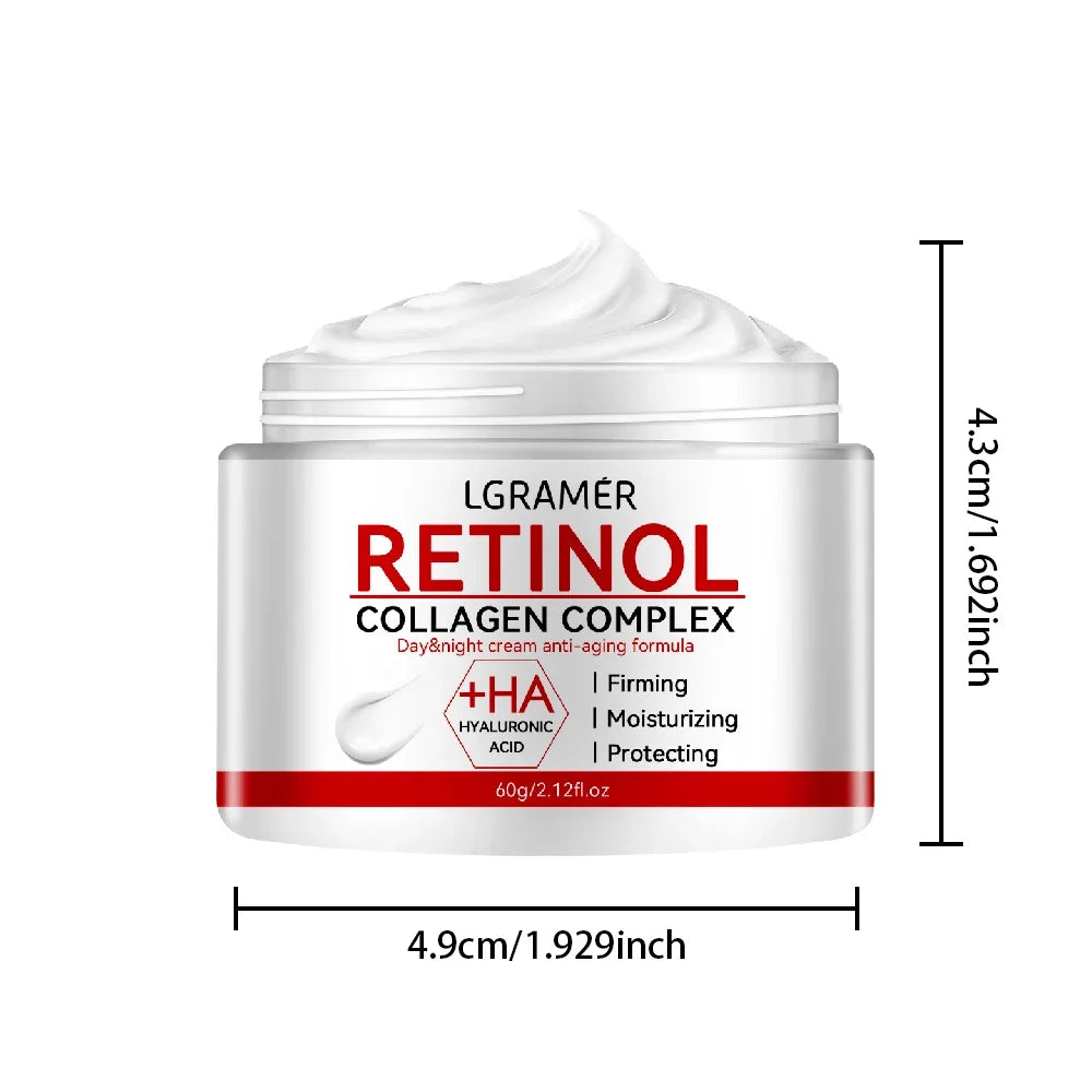 Retinol Collagen Face Cream – Firming, Hydrating & Anti-Wrinkle Moisturizer (30g / 60g)