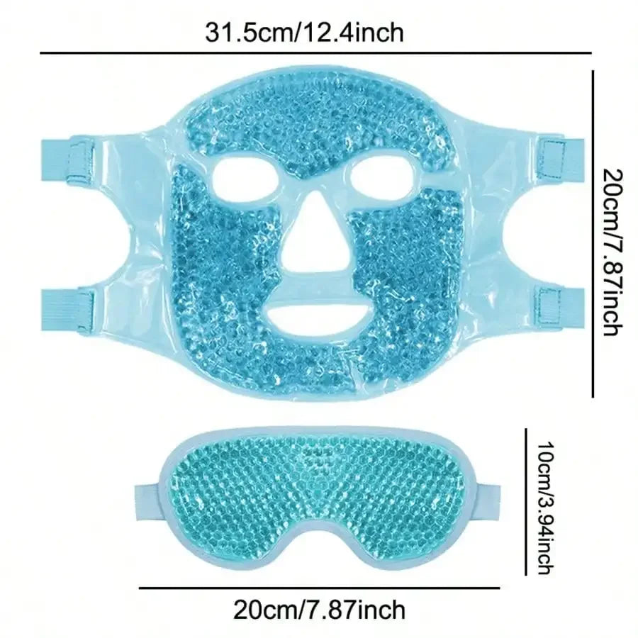 Cooling Gel Face & Eye Mask – Reusable Hot & Cold Therapy Mask for Face, Eyes & Spa Care
