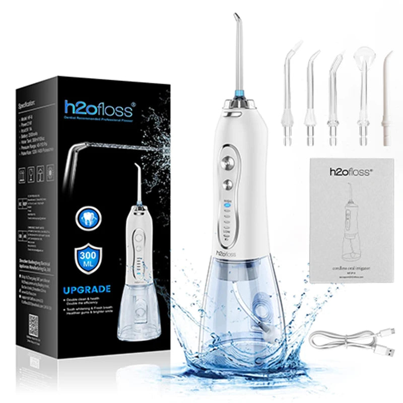 H2OFLOSS Cordless Water Flosser – Portable Oral Irrigator