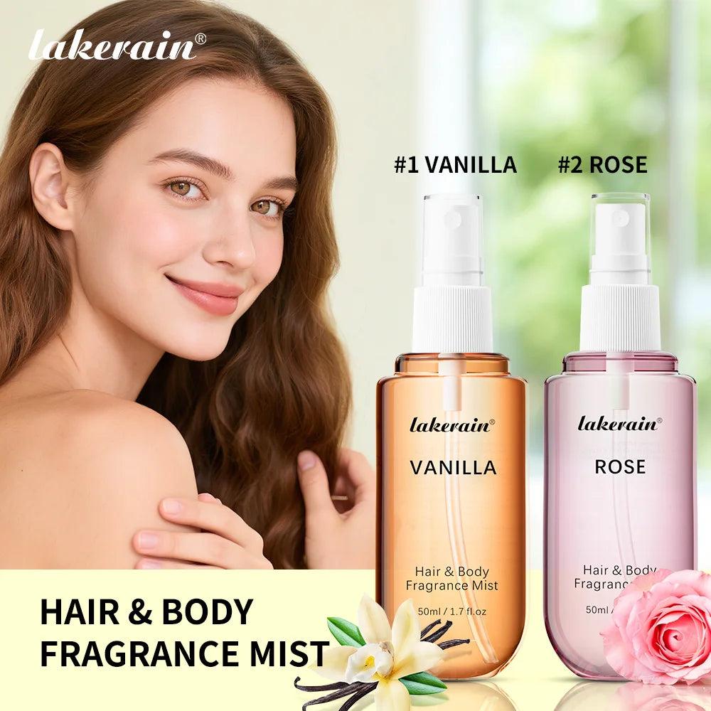 Vanilla Rose Hair & Body Fragrance Mist – Long-Lasting Alcohol-Free Perfume Spray | 50ml
