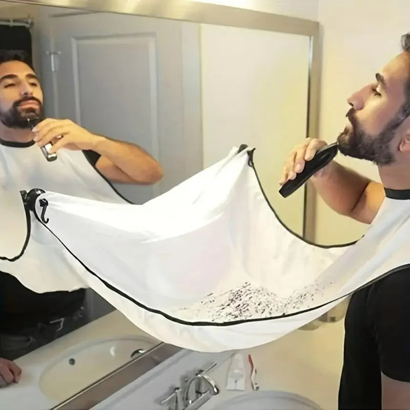 Beard Grooming Bib – Mess-Free Shaving Apron with Suction Cups for Easy Cleanup
