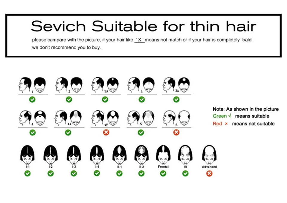 SEVICH 25g Hair Fibers Refill Bag Bald Extension Hair Growth Powder Salon Professional Hair Treatment Unisex Hair Loss Products