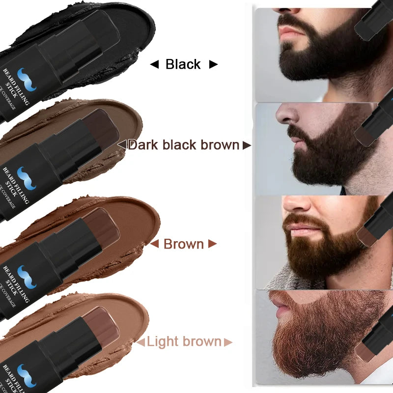 2-in-1 Beard Filler Pen with Brush – Natural-Looking Beard & Mustache Touch-Up | Long-Lasting | 7g