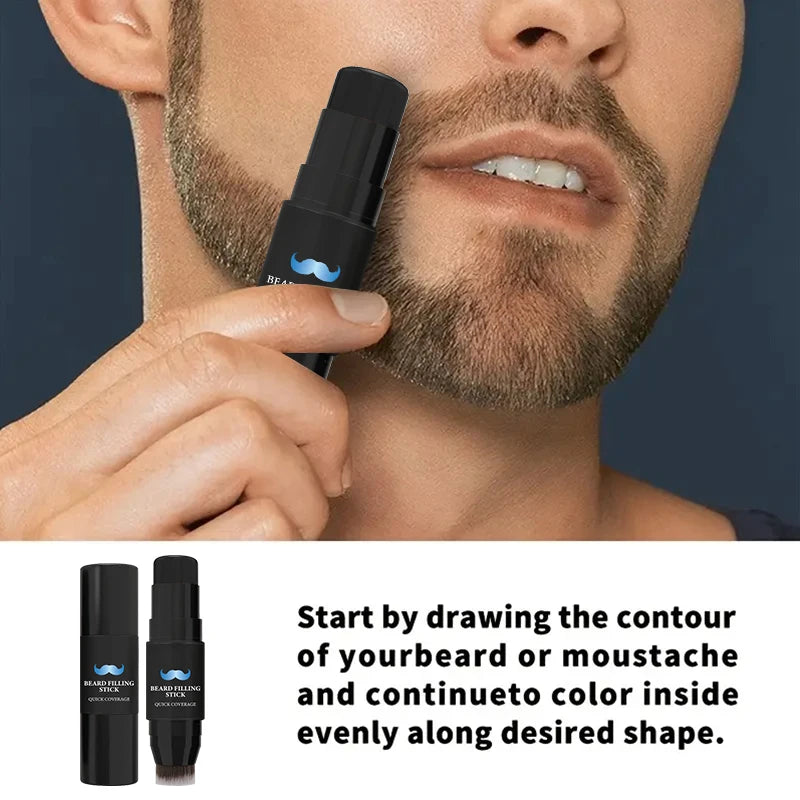2-in-1 Beard Filler Pen with Brush – Natural-Looking Beard & Mustache Touch-Up | Long-Lasting | 7g