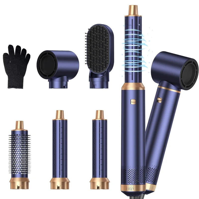 UKLISS 638 5-in-1 Hot Air Styling Brush Set | Dry, Curl, Straighten & Smooth