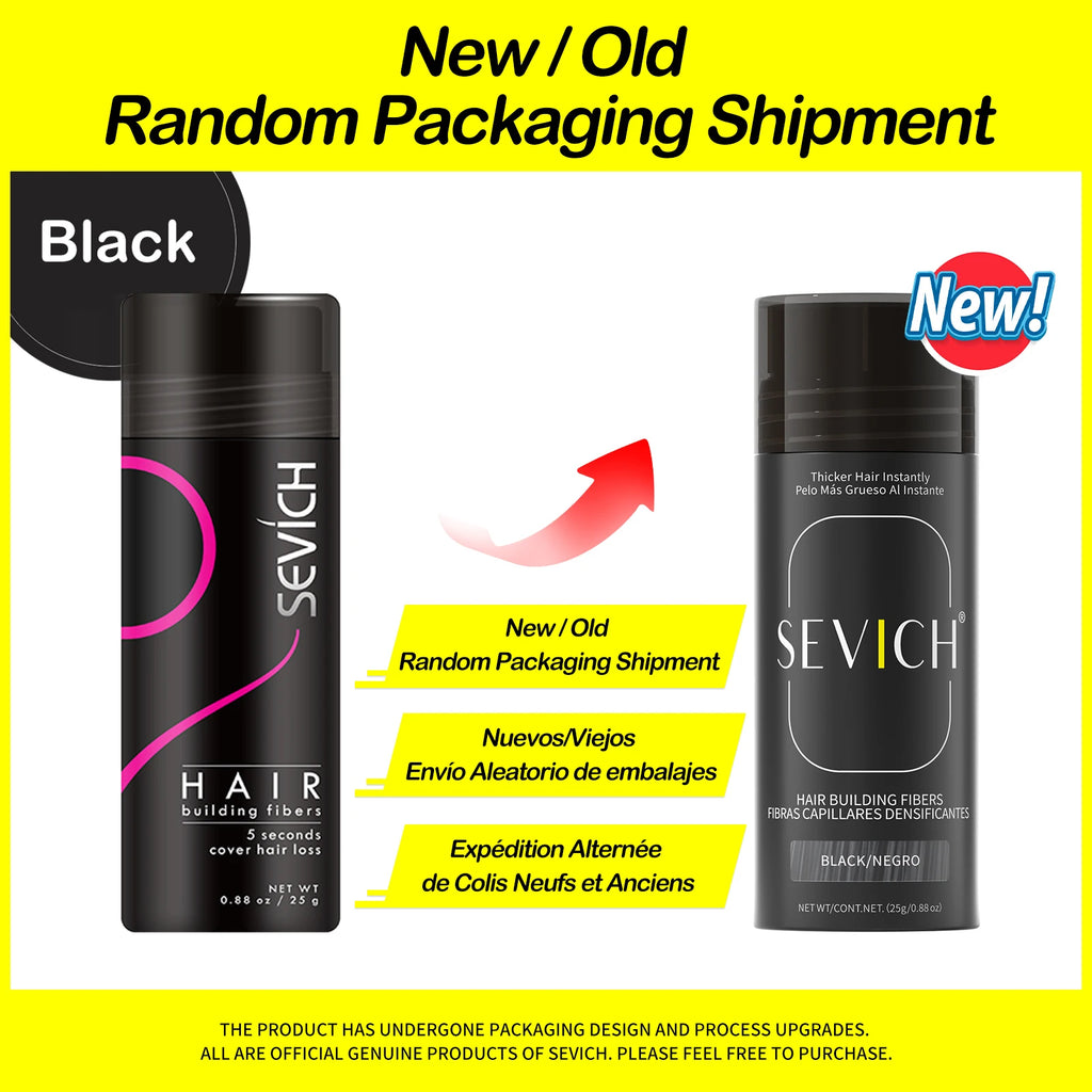 Sevich 25g hair building fibers powder hair loss products bald extension thicken hair spray jar keratin