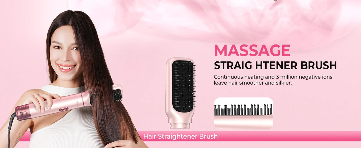 5-in-1 Hot Air Hair Styler | Dryer, Curler, Straightener & Volumizing Brush