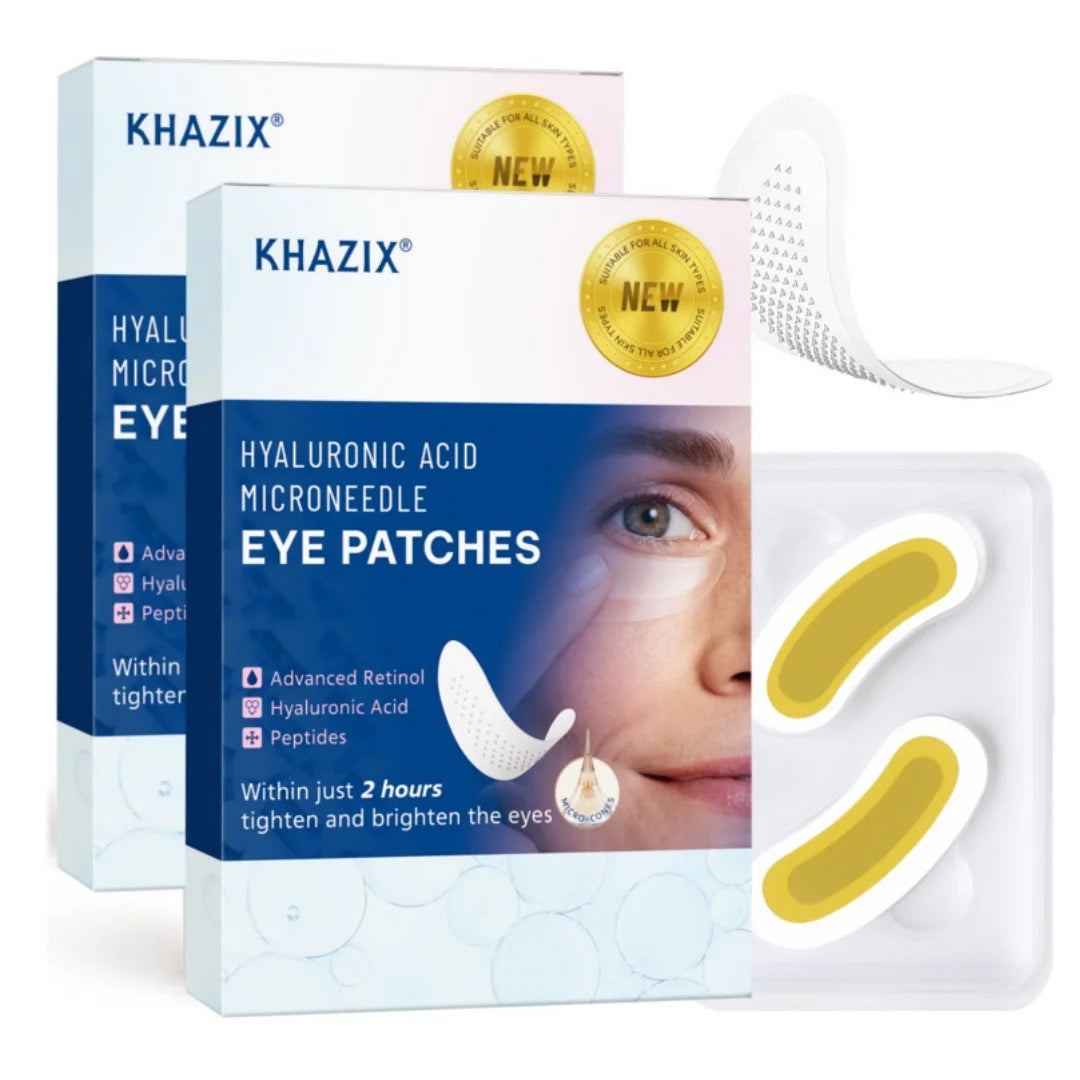 Retinol Microneedle Eye Patches with Hyaluronic Acid & Peptides – Firming Under-Eye Treatment (1 Pair)