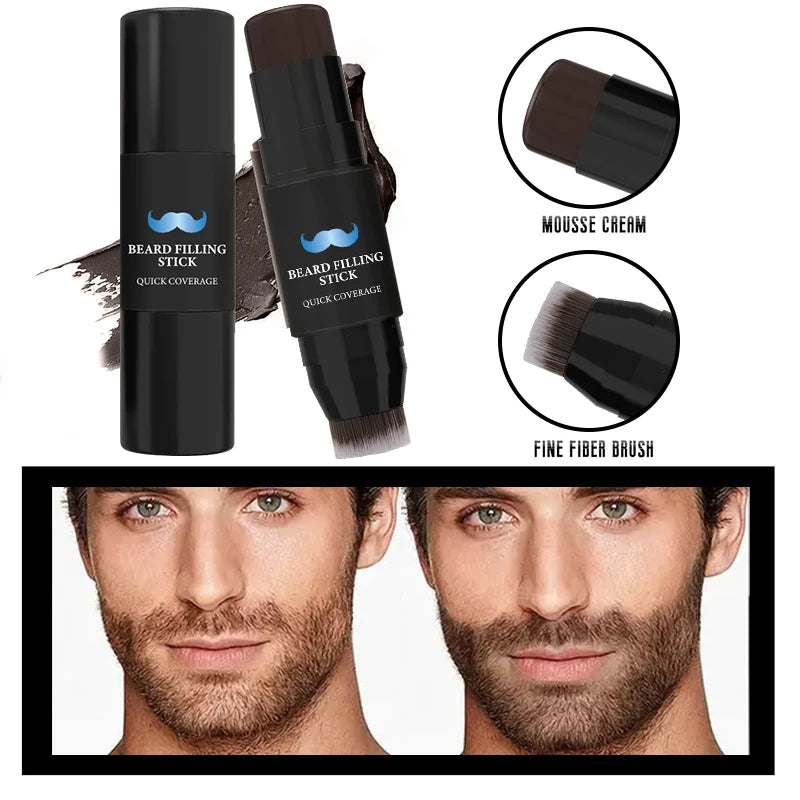 2-in-1 Beard Filler Pen with Brush – Natural-Looking Beard & Mustache Touch-Up | Long-Lasting | 7g