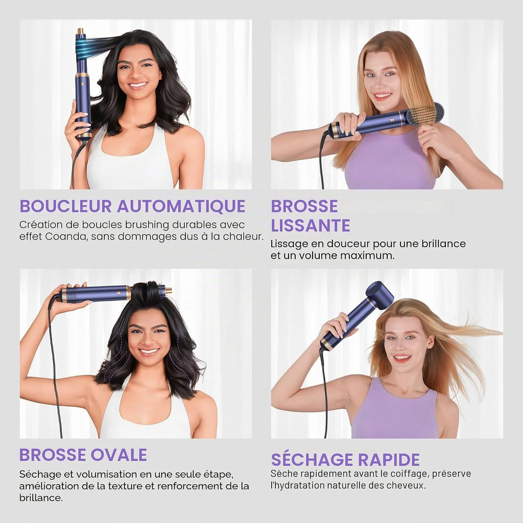 UKLISS 638 5-in-1 Hot Air Styling Brush Set | Dry, Curl, Straighten & Smooth