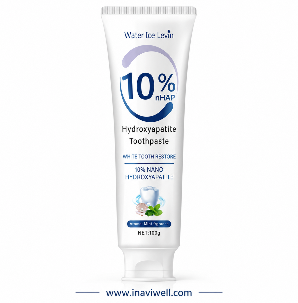 Water Ice Levin 10% Nano Hydroxyapatite Toothpaste | Fresh Mint 100g